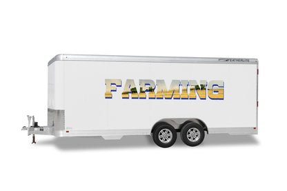 Farming Lettering contour cut no background Decal 3 sizes Indoors or Outdoors Applications