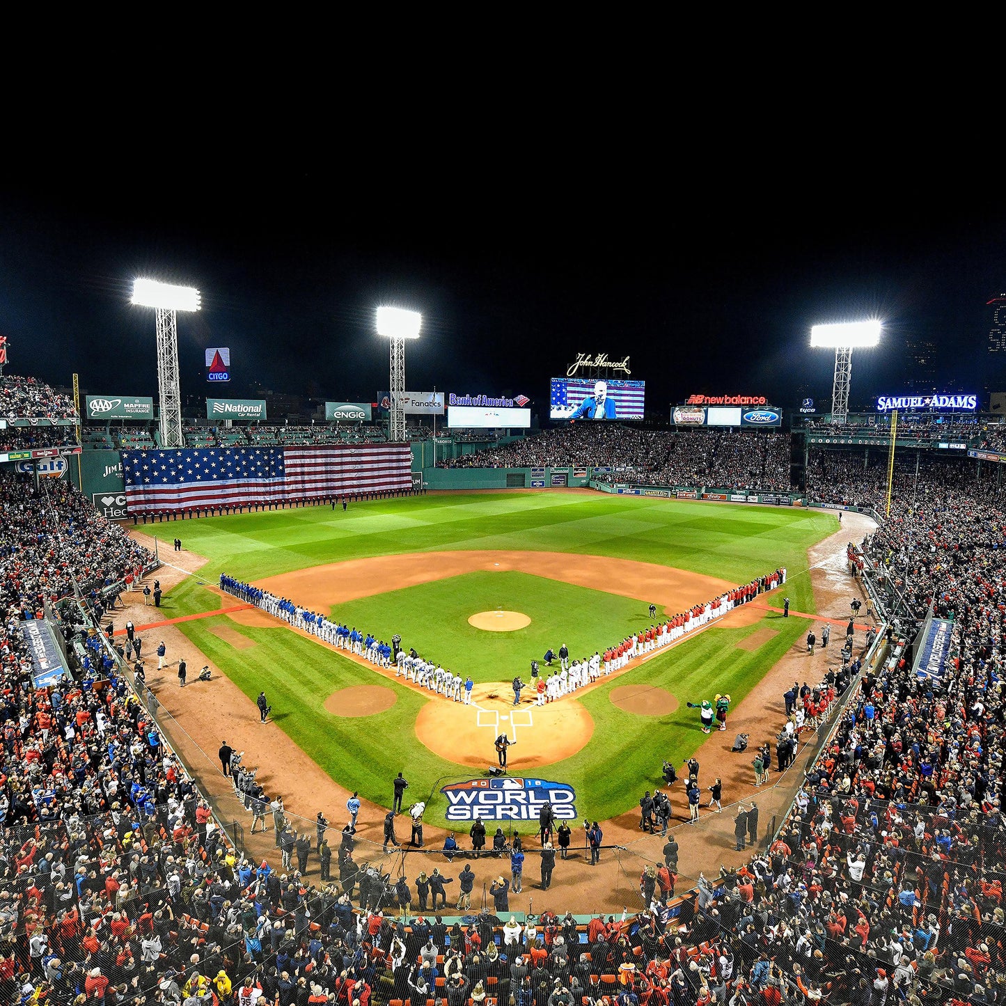 Fenway Park Baseball Diamond Field Custom Designed Wallpaper
