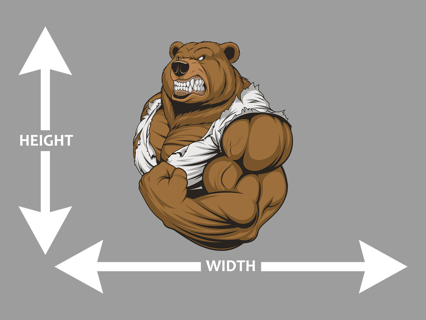 Ferocious Bear Athlete Wall Art Decal