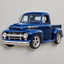 1950s Ford F-1 Midnight Blue acrylic sign wall mockup