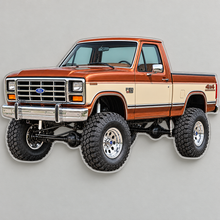 1985 Ford F-150 Bullnose 4x4 Copper & Cream acrylic wall sign wall mockup