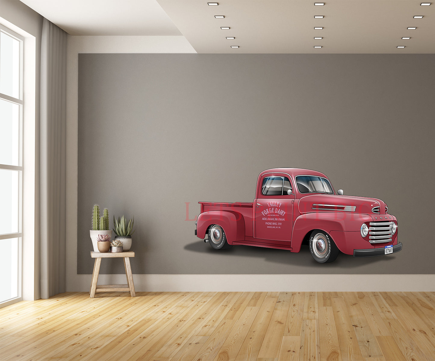 1948 Ford F1 Classic Pickup Truck Car Art Wall Decal
