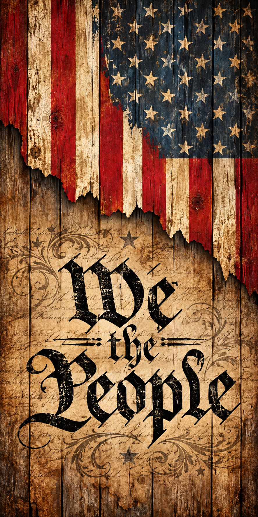 We the People Founders Parchment Cornhole Board Wraps hole-free artwork