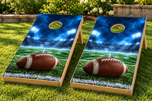 Friday Night Football installed cornhole board mockup; boards not included