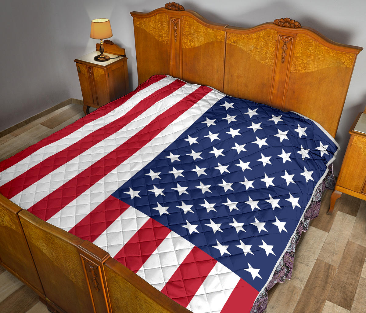USA Flag Design Premium Quilt