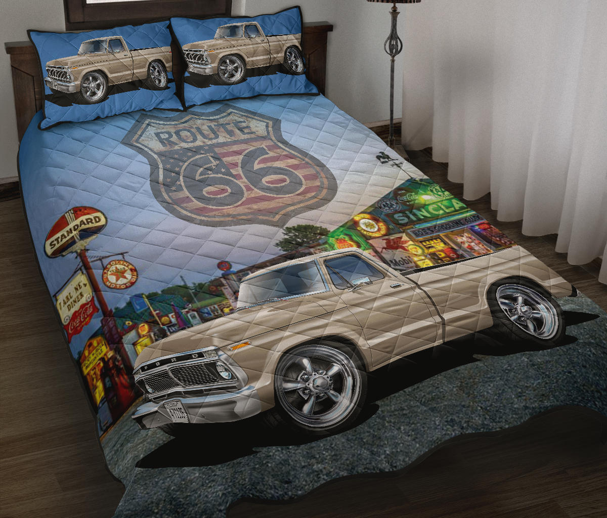 1972 Ford F100 Route 66 Quilt Set