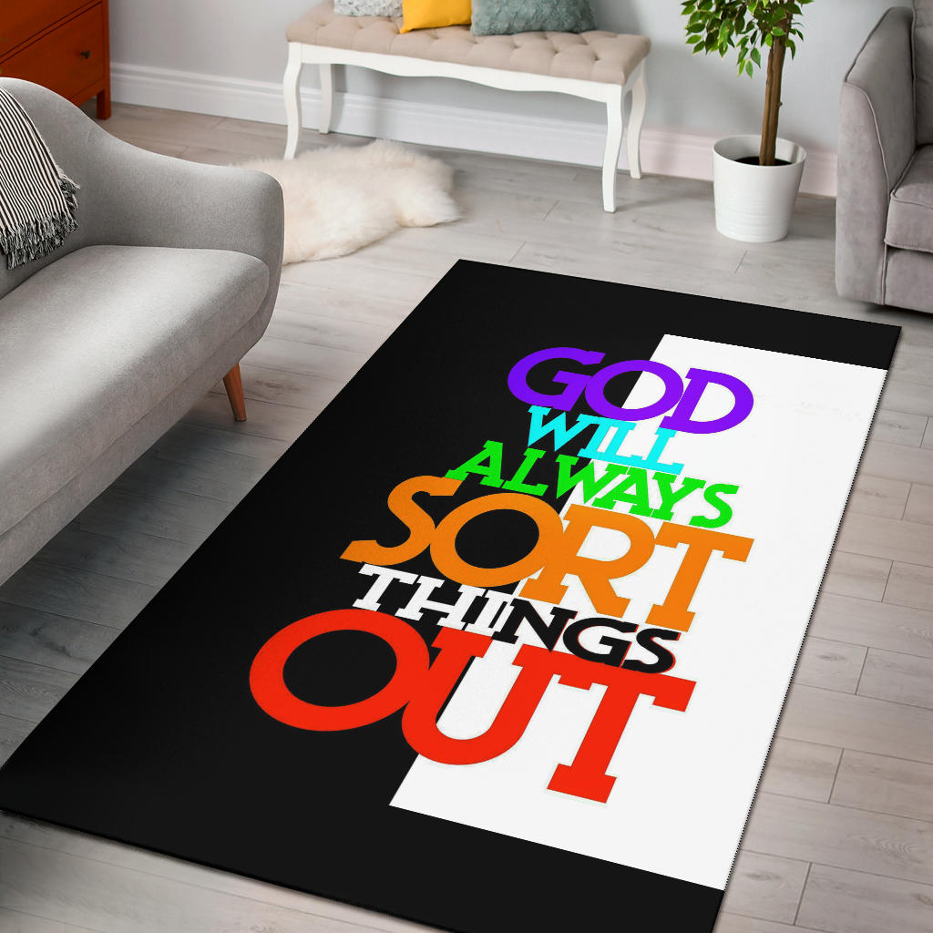 GOD will always sort things out Rug