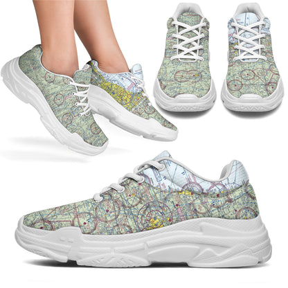 Chicago VFR Sectional Chunky Black Sole Sneakers