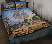 1981 Chevy Camaro Muscle Gold Route 66 Quilt Art Designs Set view A