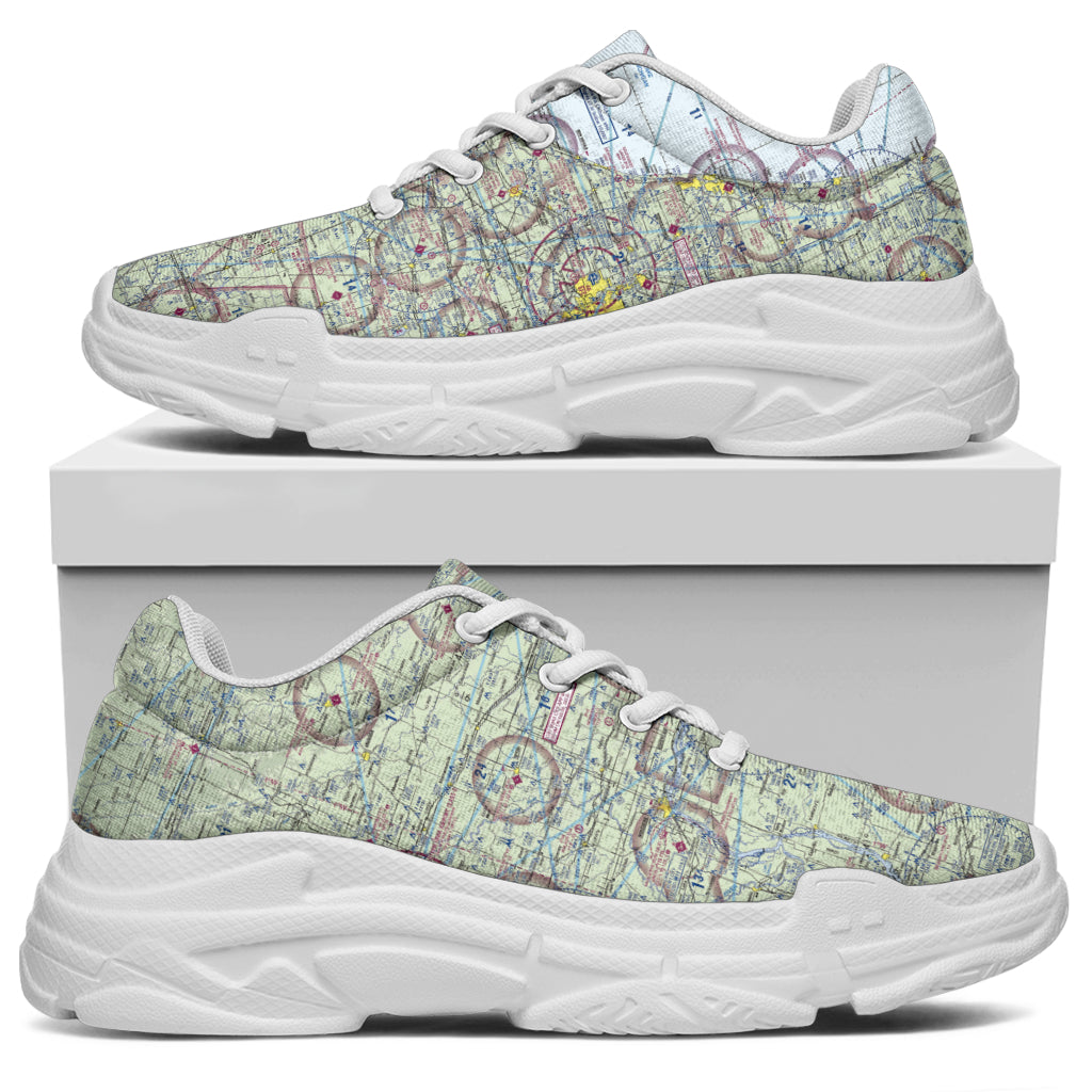 Chicago VFR Sectional Chunky Black Sole Sneakers