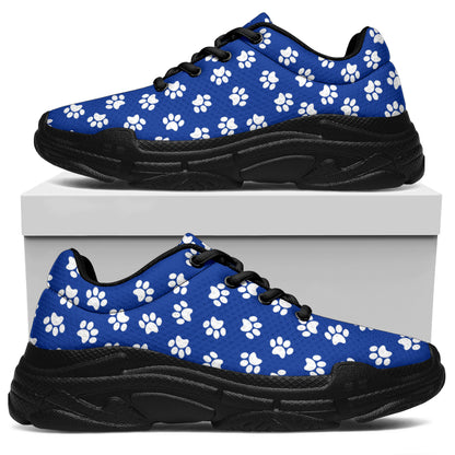 Paw Print Blue Chunky Sneakers