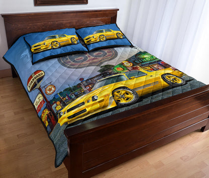 1981 Chevy Camaro Yellow Route 66 Quilt Art Designs Set view 3