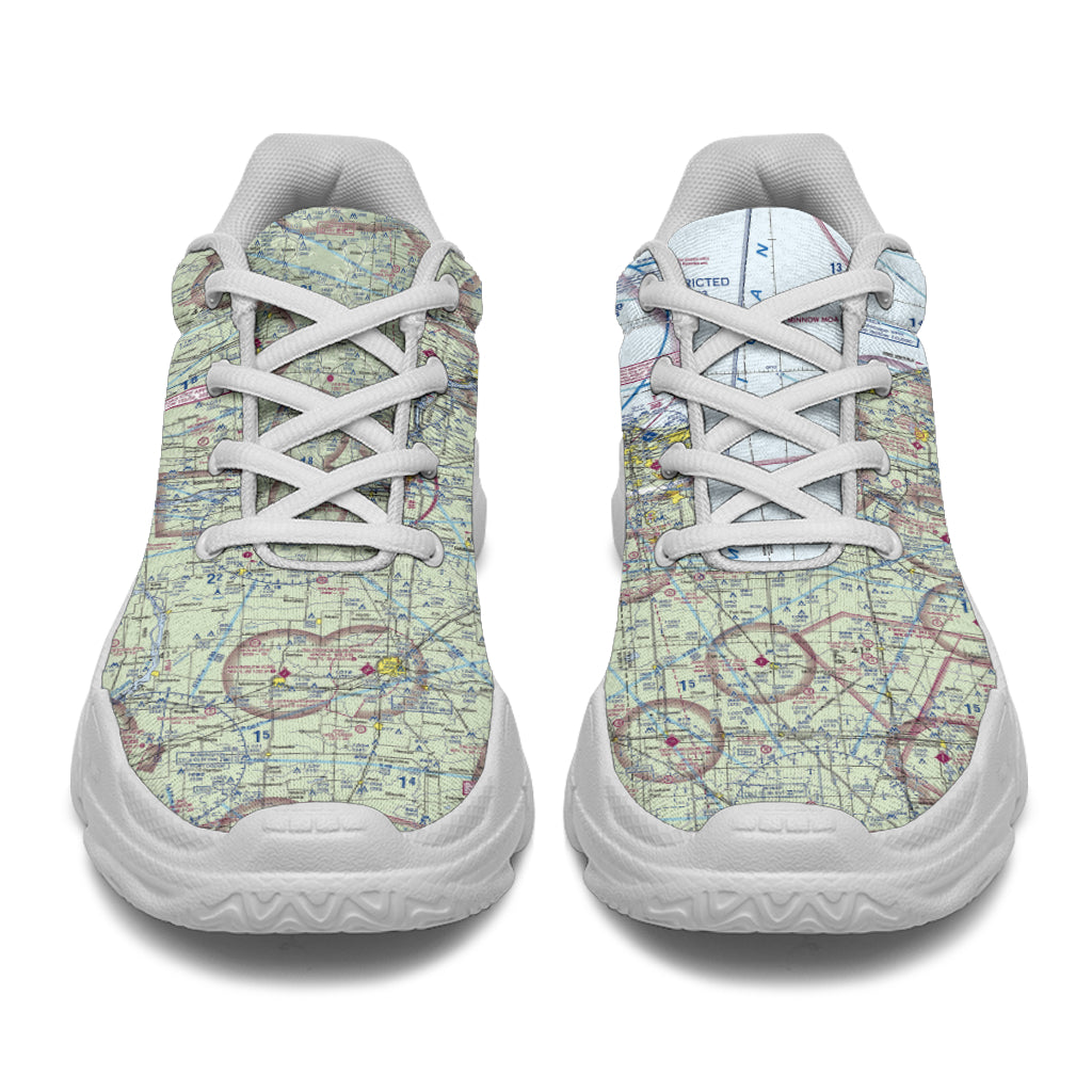 Chicago VFR Sectional Chunky Black Sole Sneakers