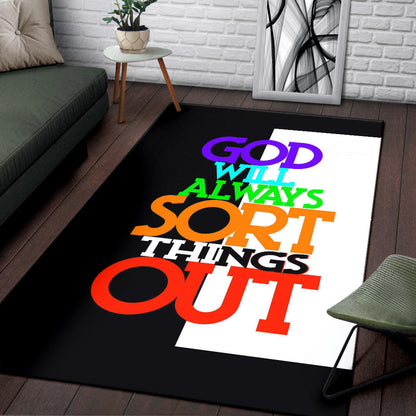 GOD will always sort things out Rug