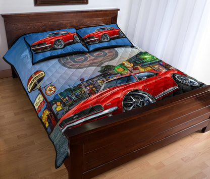 1967 Red Camaro Route 66 Quilt Set