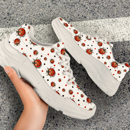Ladybug Chunky Sneakers (White)