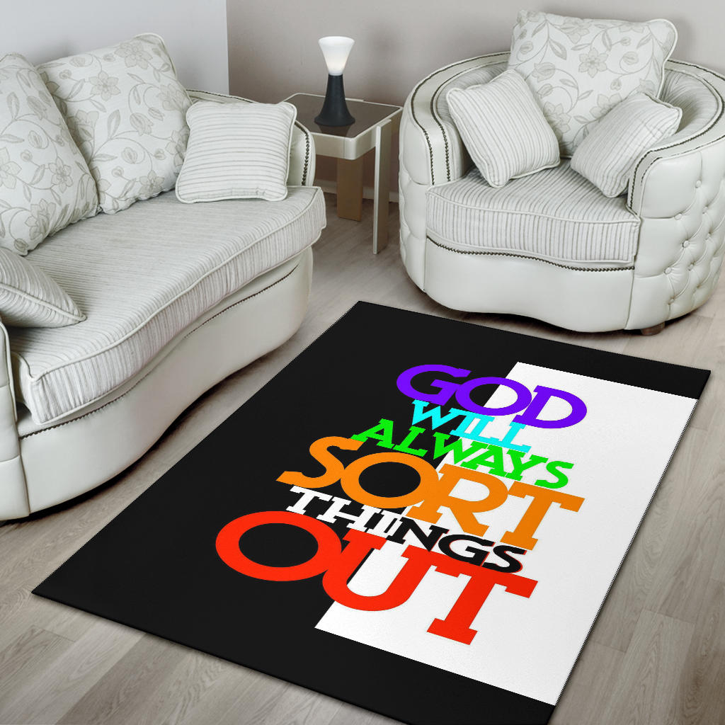 GOD will always sort things out Rug