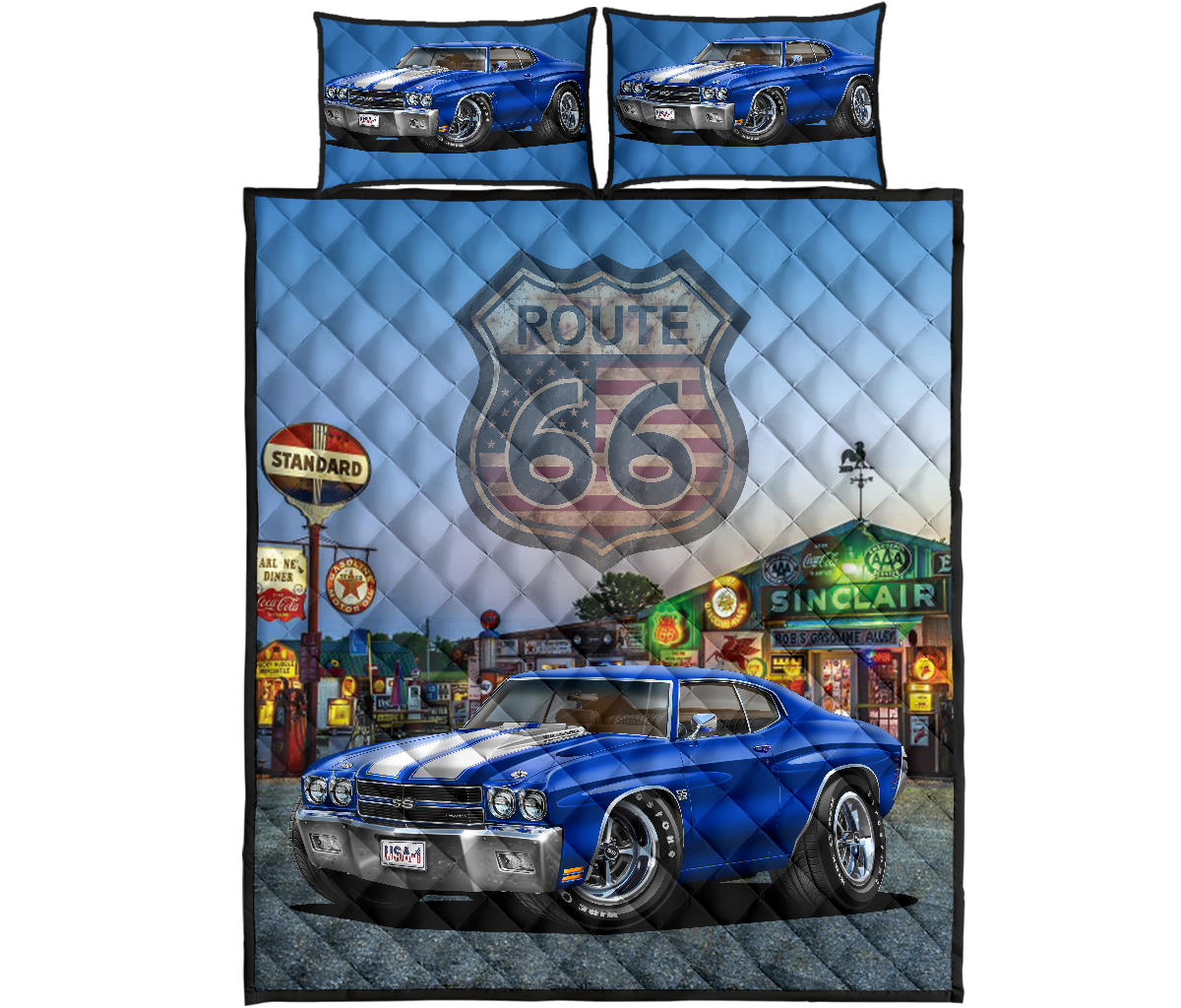 1970 Chevelle Route 66 Design B Quilt