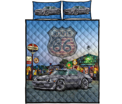 1981 Chevy Camaro Gray Route 66 Quilt Art Designs Set proof