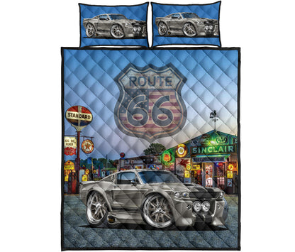 Mustang Eleanor Route 66 Quilt Set