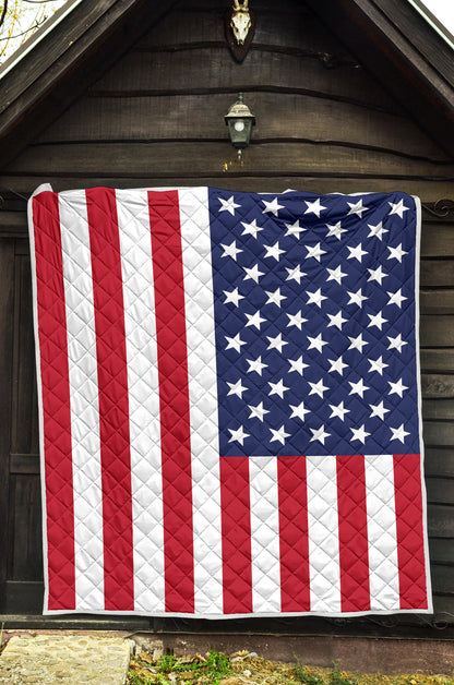 USA Flag Design Premium Quilt