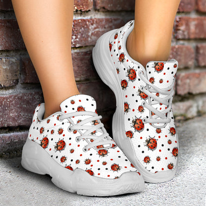 Ladybug Chunky Sneakers (White)