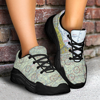 Chicago VFR Sectional Chunky Black Sole Sneakers