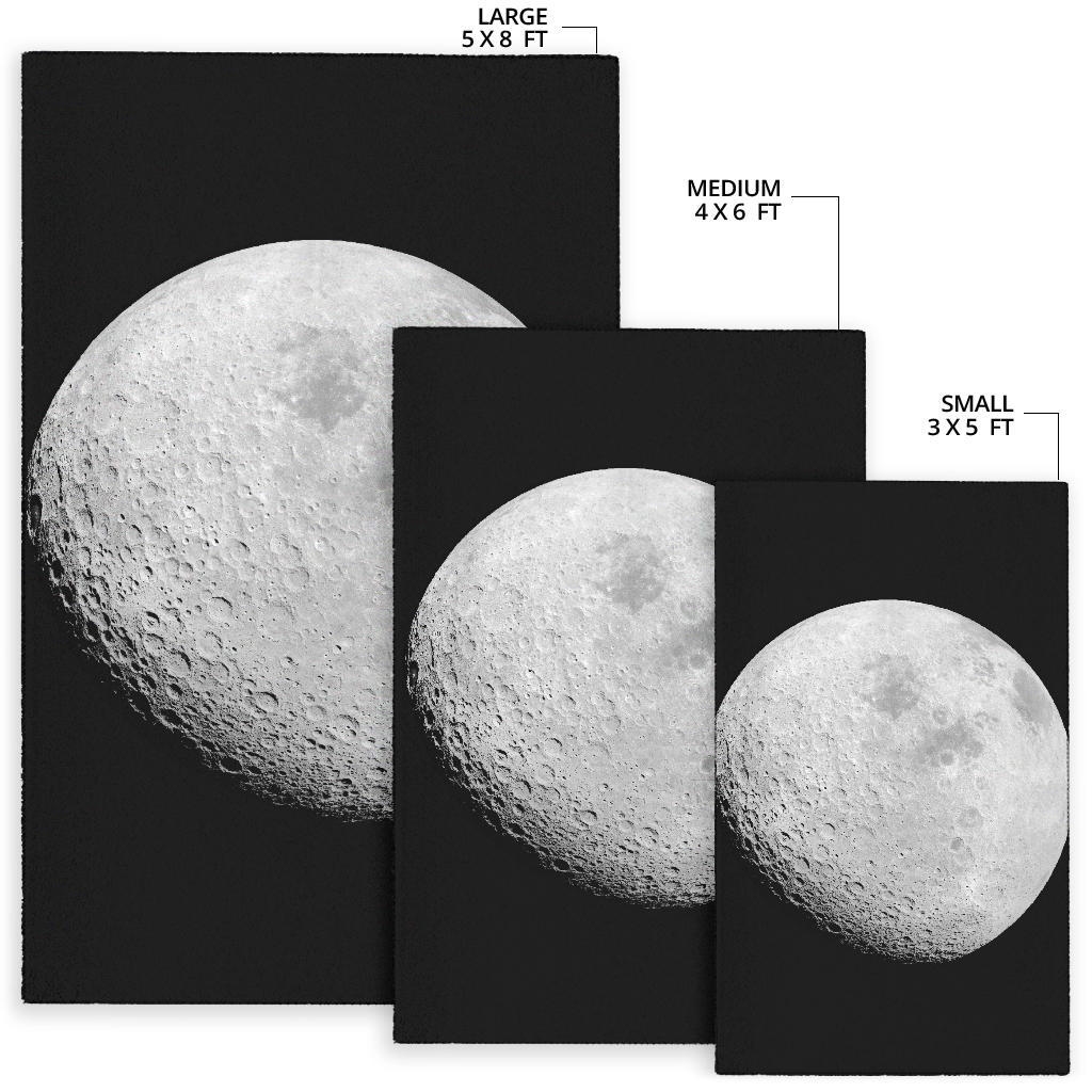 Moon From Apollo 16 Rug