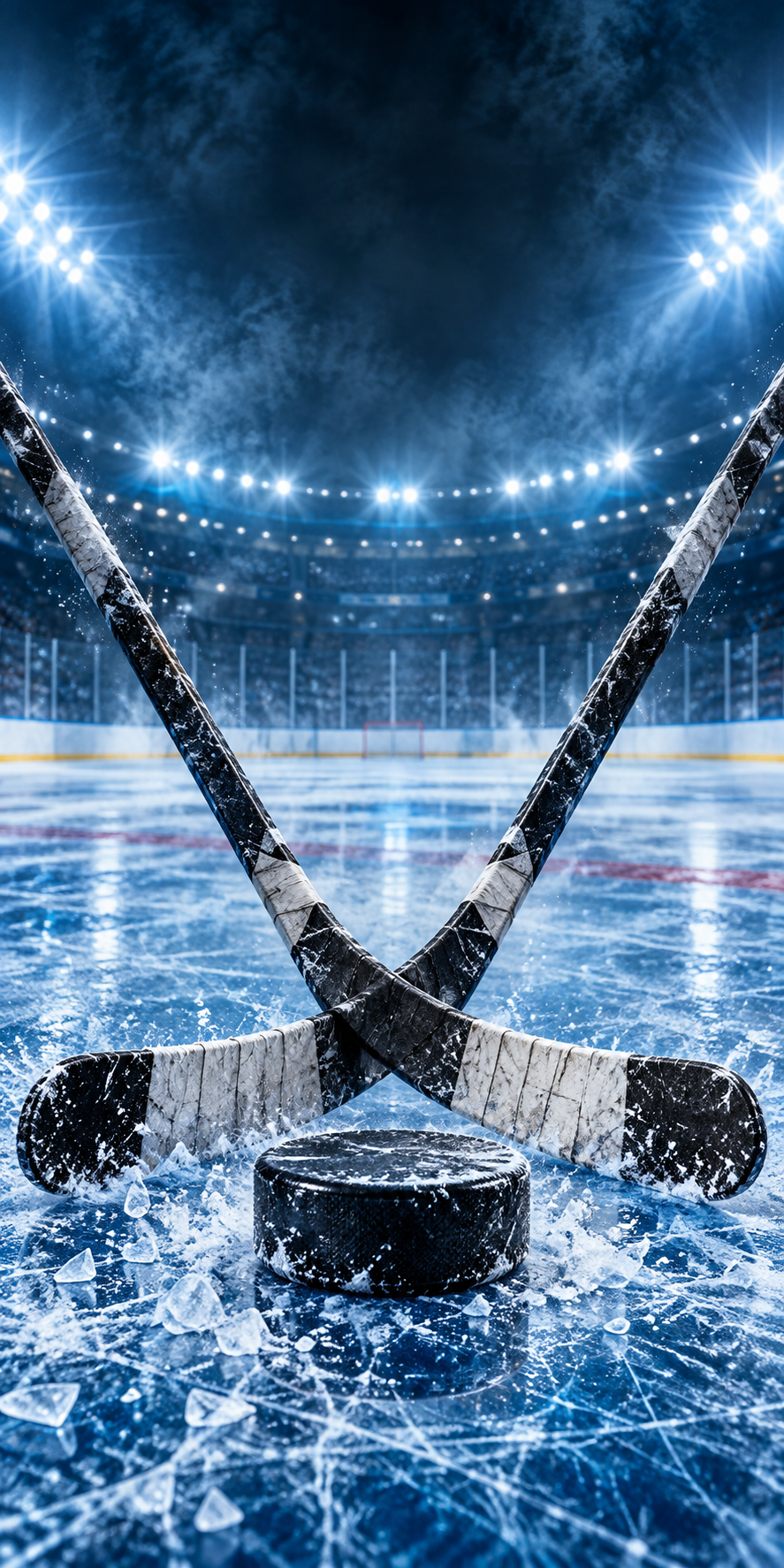 Frozen Rink Hockey cornhole wrap artwork without a hole