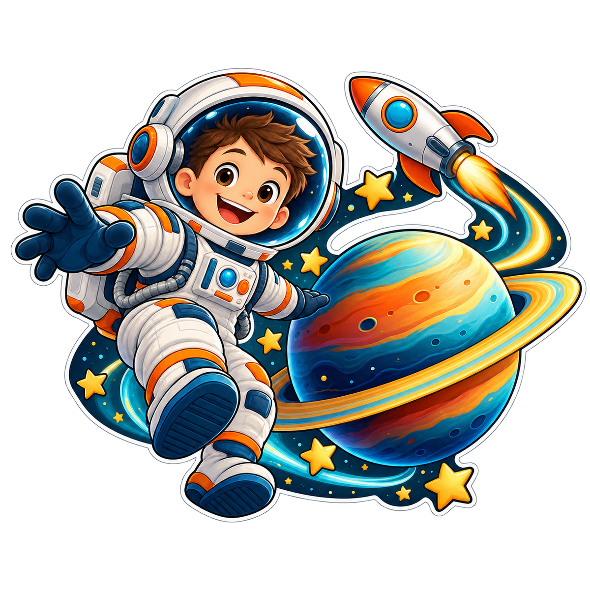 Galaxy Explorer Astronaut standalone decal only