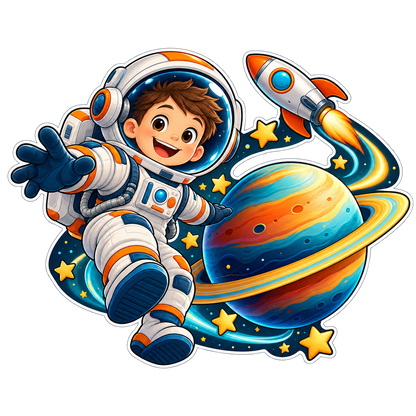 Galaxy Explorer Astronaut standalone decal only