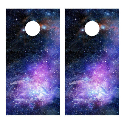 Galaxy Design Cornhole Board Decals