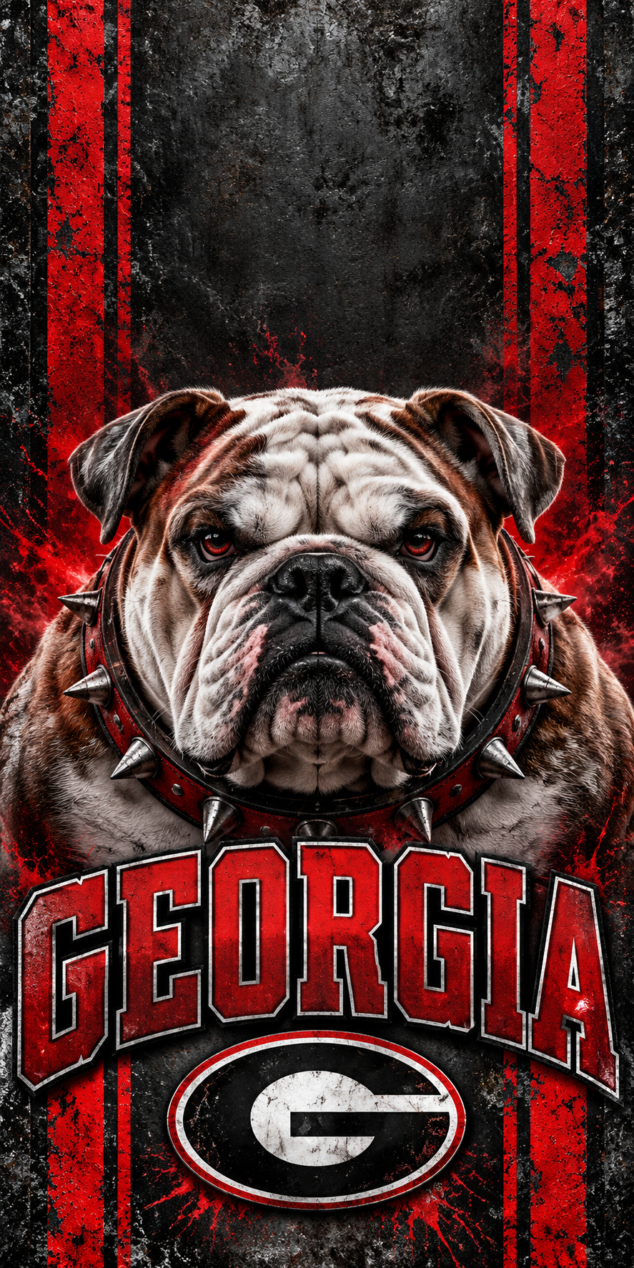 Georgia Bulldog Redline Cornhole Board Wraps — complete artwork with no hole or placement marker