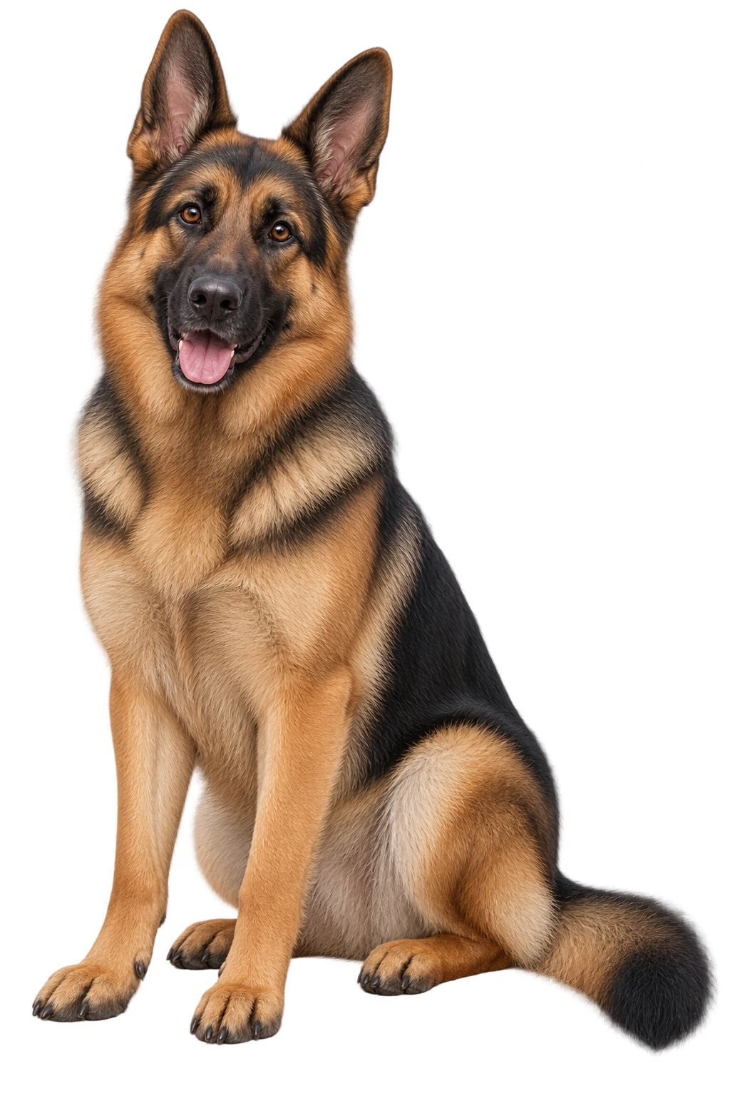 German Shepherd realistic full body contour cut dog decal artwork