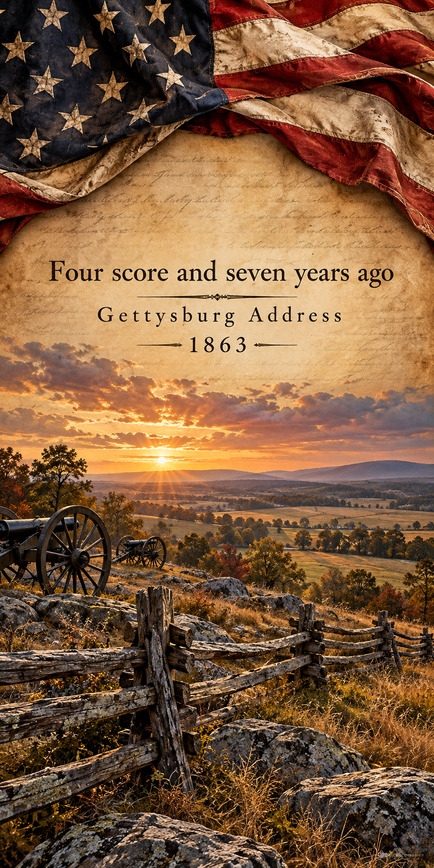 Gettysburg Remembrance Cornhole Board Wraps hole-free artwork