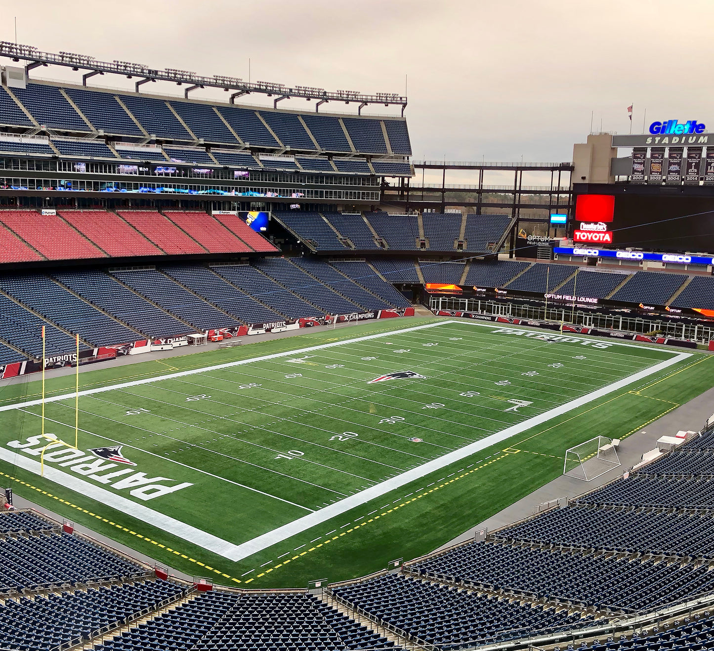 Empty Gillette Stadium Football Wall Mural