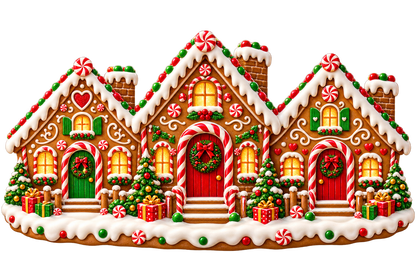 Gingerbread Village standalone decal only