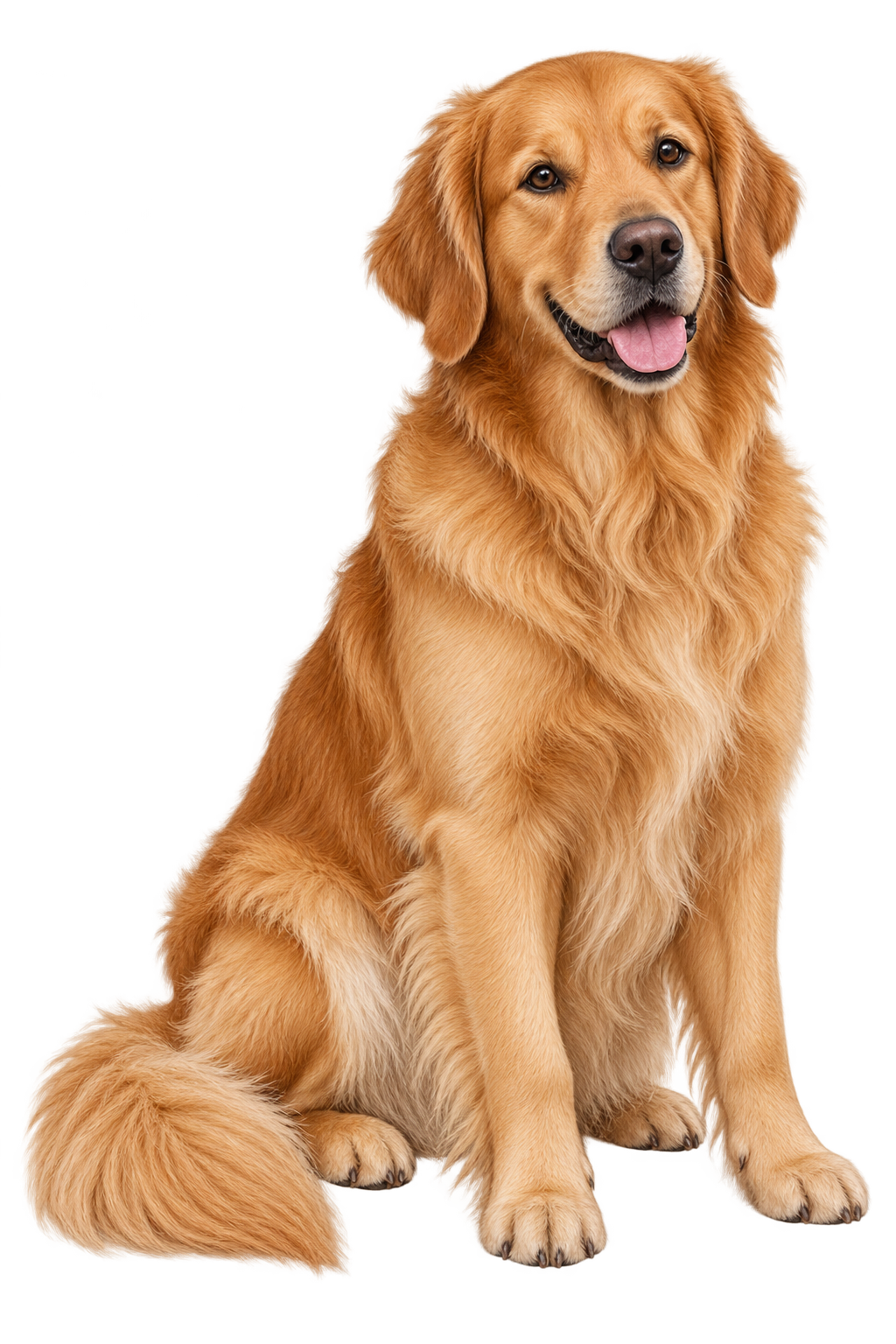 Golden Retriever realistic full body contour cut dog decal artwork