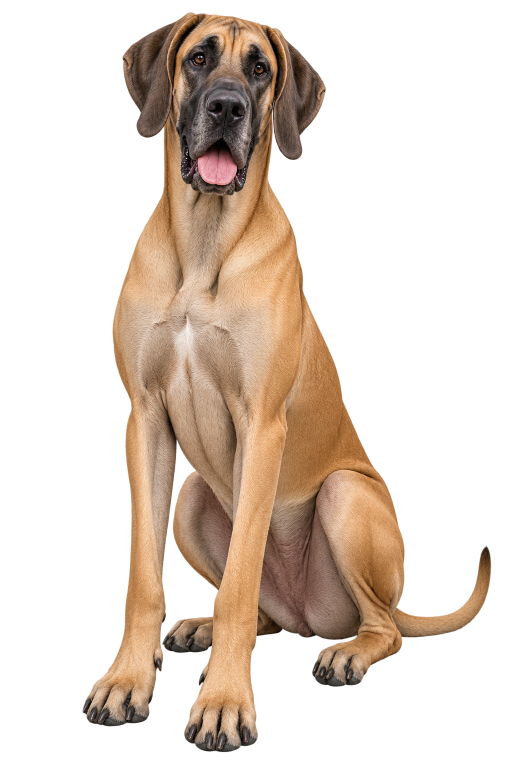 Great Dane realistic full body contour cut dog decal artwork