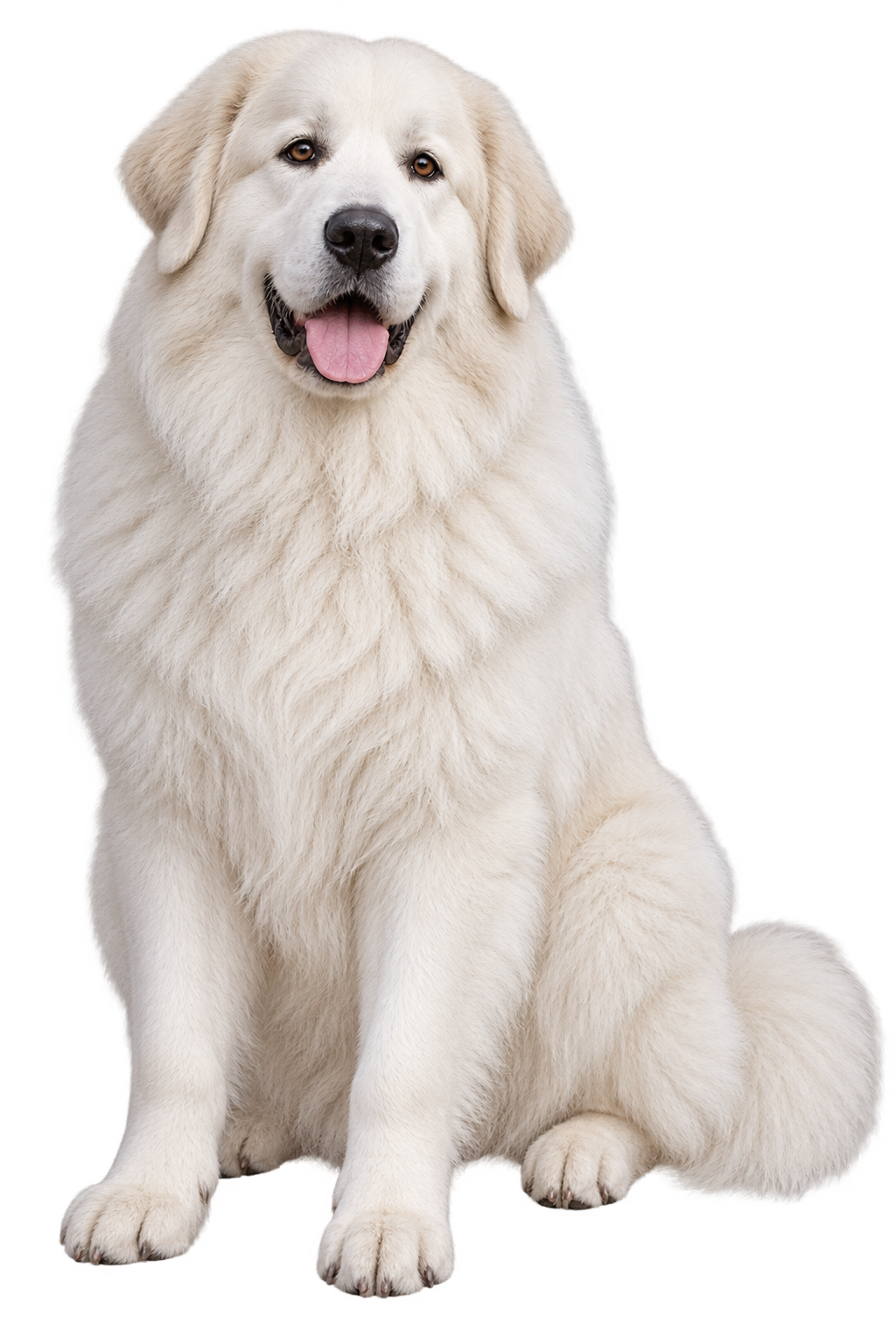 Great Pyrenees realistic full body contour cut dog decal artwork