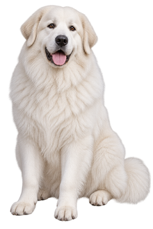 Great Pyrenees realistic full body contour cut dog decal artwork