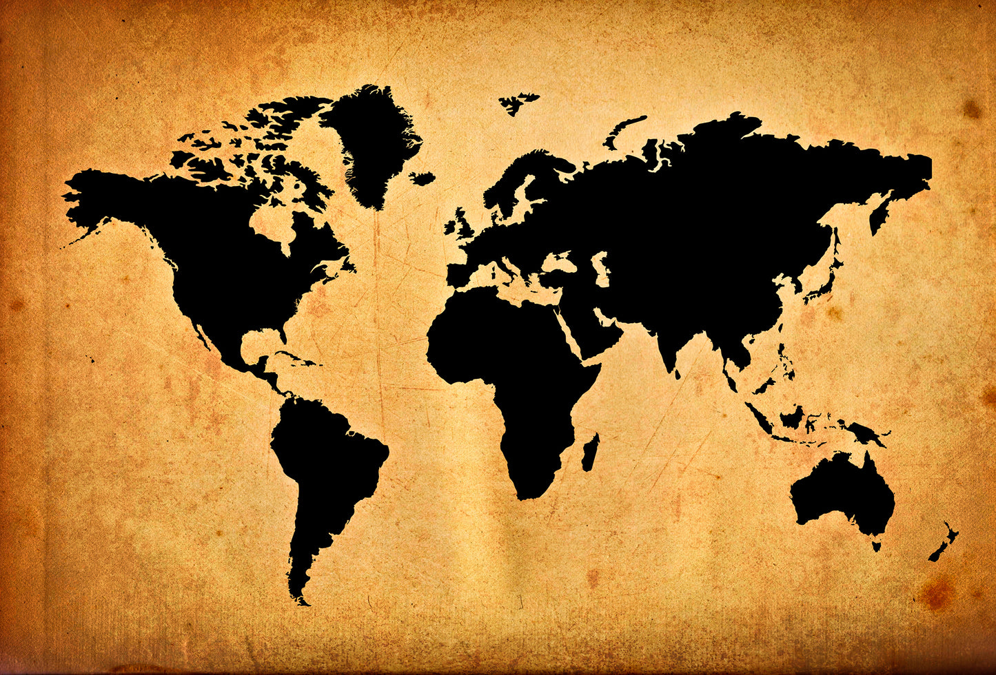 Grunge World Map Wallpaper Sepia Wall Mural Vintage proof