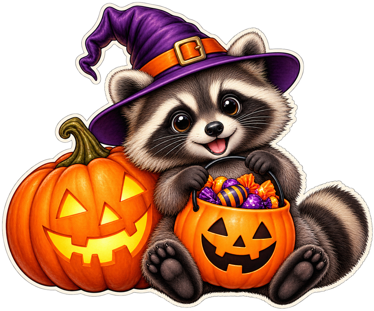 Halloween Trickster Raccoon standalone
