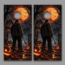 Halloween Horror Cornhole Board Decal Wrap