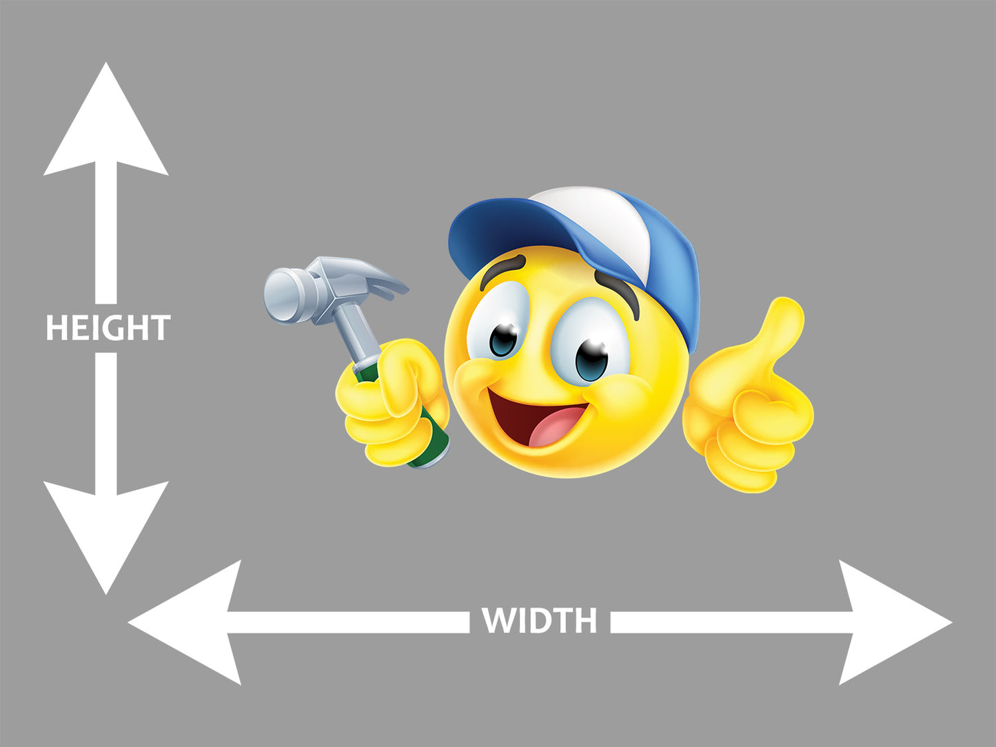 Handyman Cartoon Emotion With Hammer Wall Art Decal