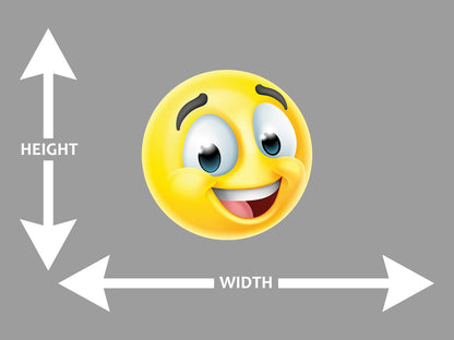 Happy Smiling Cartoon Emotion Face Wall Art Decal