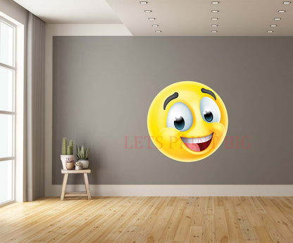 Happy Smiling Cartoon Emotion Face Wall Art Decal