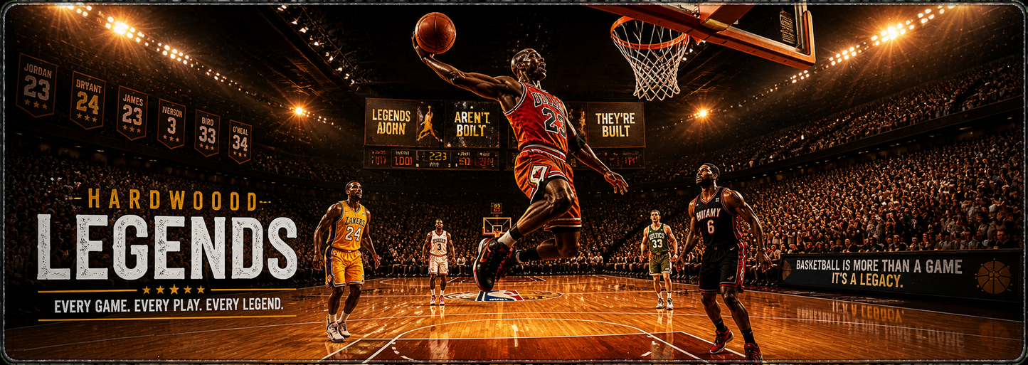 Hardwood Basketball Legends Desk Mat
