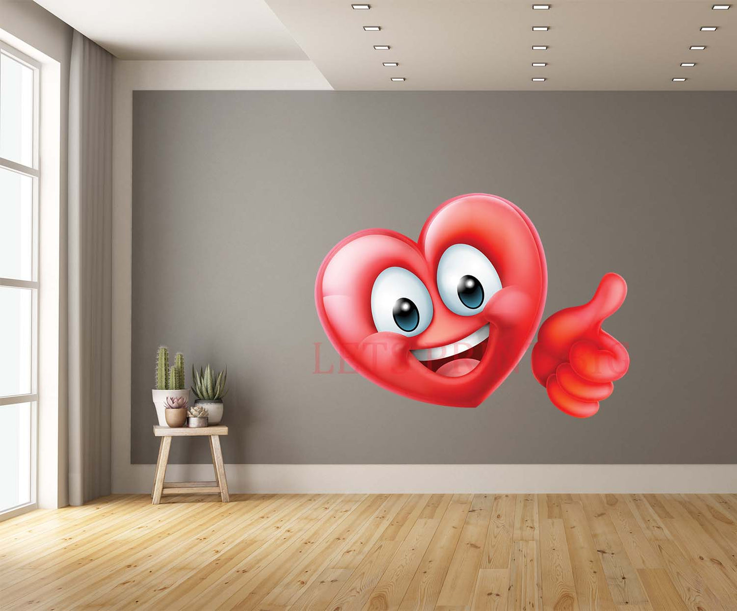 Heart Emotion Happy Cartoon Wall Art Decal