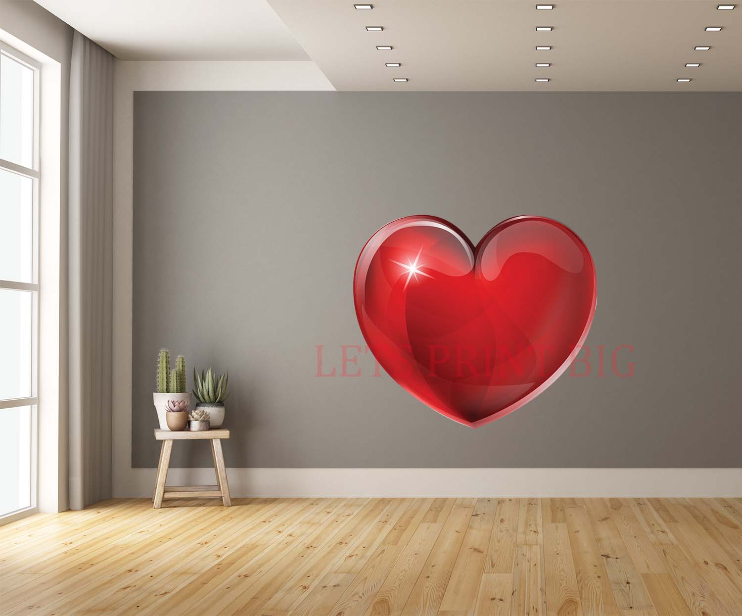 Heart Shaped Cartoon Emoji Wall Art Decal